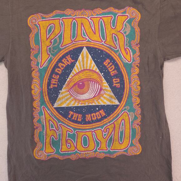Pink Floyd Band Dark Side Of The Moon Crew Neck T Shirt Mens Size Medium M Gray - Picture 4 of 9